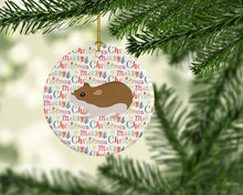 Load image into Gallery viewer, Chinese Hamster Christmas Ceramic Ornament