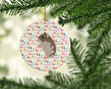 Load image into Gallery viewer, Dwarf Hamster Christmas Ceramic Ornament