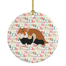 Load image into Gallery viewer, European Hamster Christmas Ceramic Ornament
