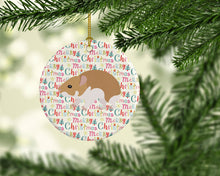 Load image into Gallery viewer, Turkish Hamster Christmas Ceramic Ornament