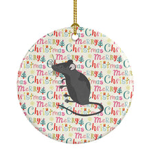 Load image into Gallery viewer, Satin Mouse Christmas Ceramic Ornament
