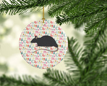 Load image into Gallery viewer, Black Rat Christmas Ceramic Ornament