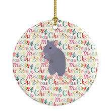Load image into Gallery viewer, Blue Rat Christmas Ceramic Ornament