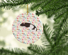 Load image into Gallery viewer, Tailless Rat Christmas Ceramic Ornament