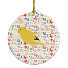 Load image into Gallery viewer, Border Canary Christmas Ceramic Ornament