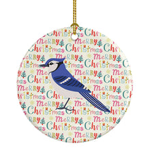 Load image into Gallery viewer, Jay Bird Christmas Ceramic Ornament