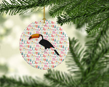 Load image into Gallery viewer, Toucan Christmas Ceramic Ornament