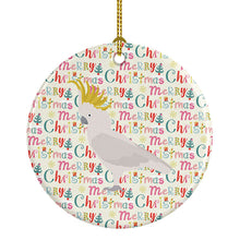 Load image into Gallery viewer, Cockatoo Christmas Ceramic Ornament