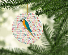 Load image into Gallery viewer, Macaw Christmas Ceramic Ornament