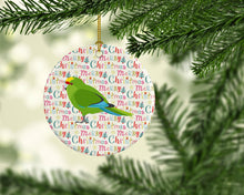 Load image into Gallery viewer, New Zealand Parakeet Christmas Ceramic Ornament