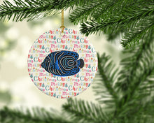 Load image into Gallery viewer, Emperor Angelfish Christmas Ceramic Ornament