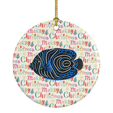 Load image into Gallery viewer, Emperor Angelfish Christmas Ceramic Ornament