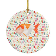 Load image into Gallery viewer, Lionhead Goldfish Christmas Ceramic Ornament