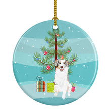 Load image into Gallery viewer, Australian Shepherd Red Merle Tricolor #1 Christmas Ceramic Ornament