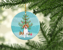 Load image into Gallery viewer, Beagle Red and White Red Ticked #2 Christmas Ceramic Ornament
