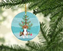 Load image into Gallery viewer, Beagle Tricolor #1 Christmas Ceramic Ornament
