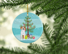 Load image into Gallery viewer, Beagle Tricolor #2 Christmas Ceramic Ornament