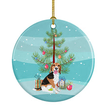Load image into Gallery viewer, Beagle Tricolor Red Ticked #1 Christmas Ceramic Ornament