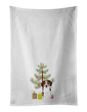 Load image into Gallery viewer, Beagle Tricolor Ticked Christmas White Kitchen Towel Set of 2