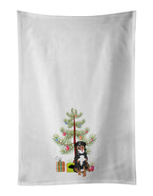 Load image into Gallery viewer, Bernese Mountain Dog #1 Christmas White Kitchen Towel Set of 2