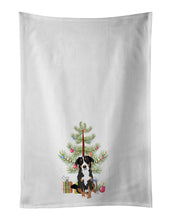 Load image into Gallery viewer, Bernese Mountain Dog Puppy #2 Christmas White Kitchen Towel Set of 2
