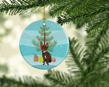 Load image into Gallery viewer, Chihuahua Chocolate and White #2 Christmas Ceramic Ornament