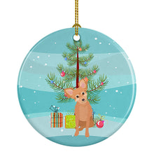Load image into Gallery viewer, Chihuahua Fawn Christmas Ceramic Ornament