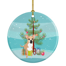 Load image into Gallery viewer, Chihuahua Gold and White Christmas Ceramic Ornament