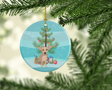 Load image into Gallery viewer, Chihuahua Silver Christmas Ceramic Ornament