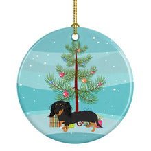 Load image into Gallery viewer, Dachshund Black and Tan #2 Christmas Ceramic Ornament