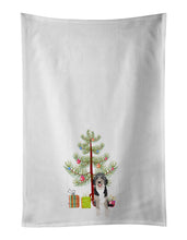 Load image into Gallery viewer, Doodle Black Tricolor #1 Christmas White Kitchen Towel Set of 2
