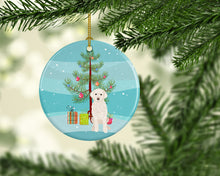 Load image into Gallery viewer, Doodle Cream #2 Christmas Ceramic Ornament