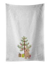 Load image into Gallery viewer, Doodle Fawn #1 Christmas White Kitchen Towel Set of 2