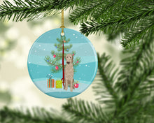 Load image into Gallery viewer, Doodle Fawn #4 Christmas Ceramic Ornament