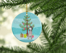 Load image into Gallery viewer, Doodle Silver #1 Christmas Ceramic Ornament