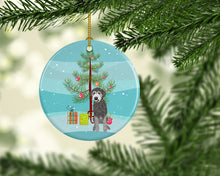 Load image into Gallery viewer, Doodle Silver #2 Christmas Ceramic Ornament