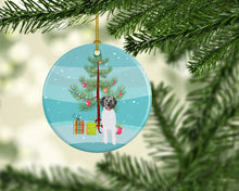 Load image into Gallery viewer, Doodle Silver #3 Christmas Ceramic Ornament