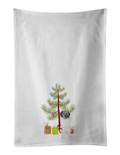 Load image into Gallery viewer, Doodle Silver #3 Christmas White Kitchen Towel Set of 2