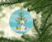 Load image into Gallery viewer, Doodle Silver and White #2 Christmas Ceramic Ornament