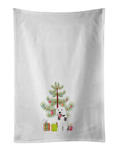 Load image into Gallery viewer, Doodle Silver and White #2 Christmas White Kitchen Towel Set of 2