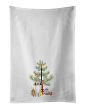 Load image into Gallery viewer, Doodle Tricolor #1 Christmas White Kitchen Towel Set of 2