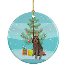 Load image into Gallery viewer, Doodle Tricolor #3 Christmas Ceramic Ornament