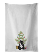 Load image into Gallery viewer, English Bulldog Black and White Christmas White Kitchen Towel Set of 2