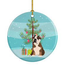 Load image into Gallery viewer, English Bulldog Chocolate Tan Christmas Ceramic Ornament