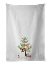 Load image into Gallery viewer, English Bulldog Tricolor #1 Christmas White Kitchen Towel Set of 2