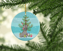 Load image into Gallery viewer, French Bulldog Blue Christmas Ceramic Ornament