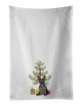 Load image into Gallery viewer, French Bulldog Chocolate Christmas White Kitchen Towel Set of 2