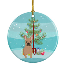 Load image into Gallery viewer, French Bulldog Cream Christmas Ceramic Ornament