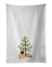Load image into Gallery viewer, French Bulldog Fawn #2 Christmas White Kitchen Towel Set of 2