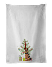 Load image into Gallery viewer, German Shepherd Red Sable Christmas White Kitchen Towel Set of 2